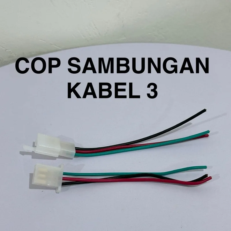 ISI 5 SET COP SOKET SOCKET SAMBUNGAN 3 PIN KABEL DAN SKUN PER 5 SET