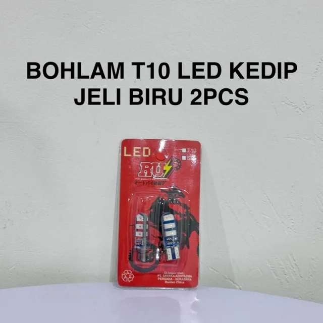 BOHLAM LED T10 KEDIP (WARNA: PUTIH / MERAH / BIRU) ISI 2 PER PAK HARGA UNTUK 1 PAK TERMURAH