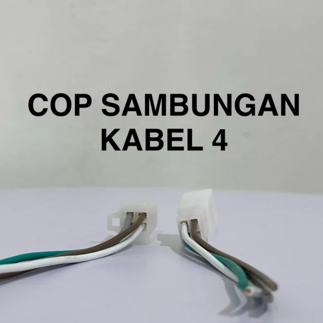 ISI 5 SET COP SOKET SOCKET SAMBUNGAN 4 PIN KABEL DAN SKUN PER 5 SET