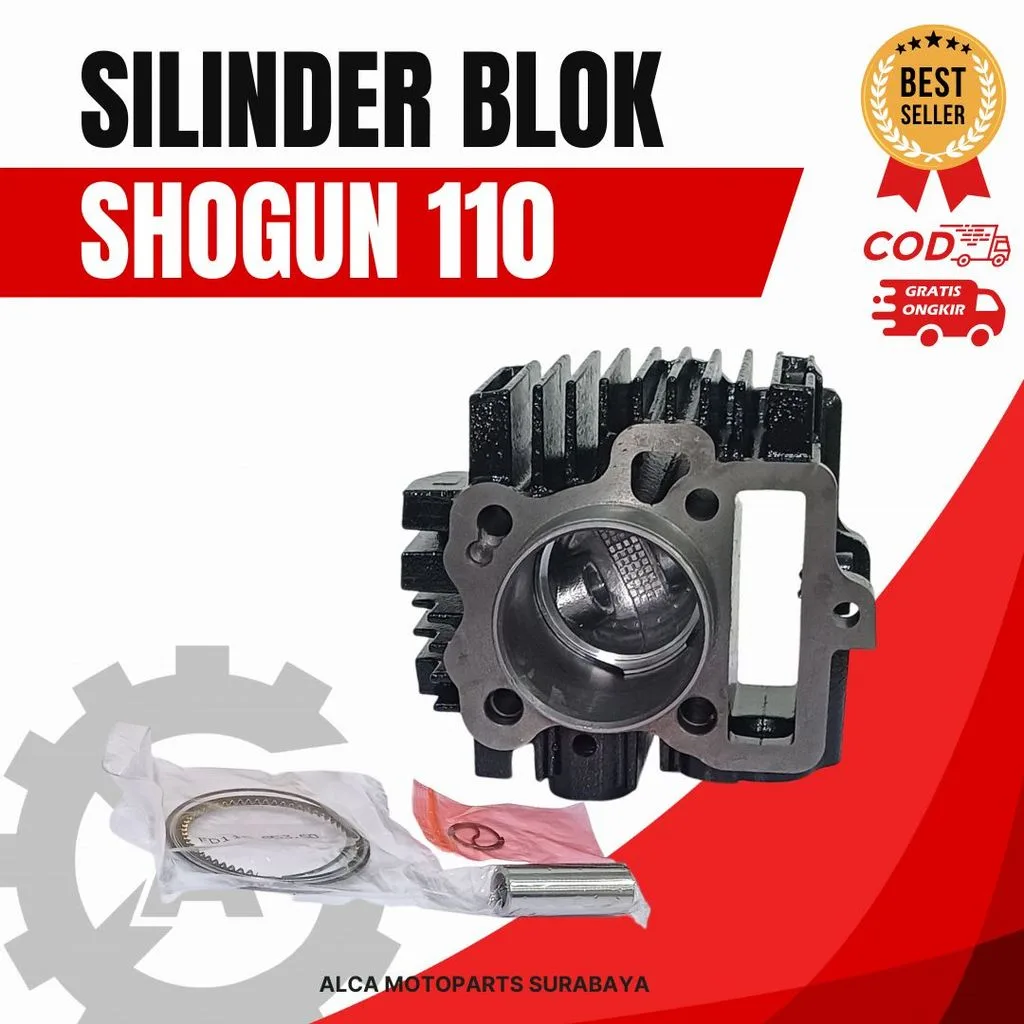 SILINDER BLOK SEHER ASSY SET PISTON SHOGUN 110 KEBO