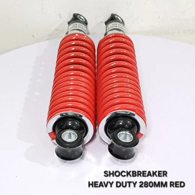 SKOK SHOCKBREAKER SHOCK BREAKER BELAKANG HEAVY DUTY 280 MM 280MM HEAVY DUTY RED MERAH