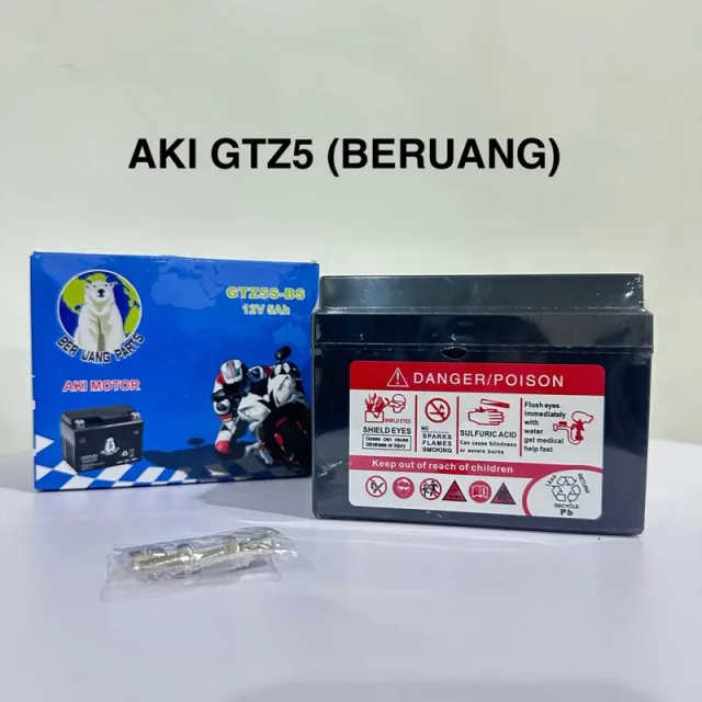 ACCU AKI KERING FULL KERING 1,3 KG GTZ5 / HTZ5 / YTZ5 (AIR SUDAH TERISI)