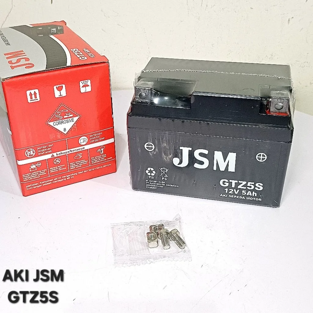 JSM ACCU AKI FULL KERING GTZ5 YTZ5 HTZ5 AIR SUDAH TERISI BERAT 1,3 KG JSM