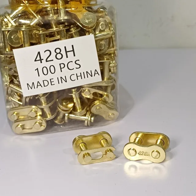HRG PER 20 PCS SAMBUNGAN RANTAI 428 H 428H WARNA EMAS GOLD HARGA 20 BIJI 428H