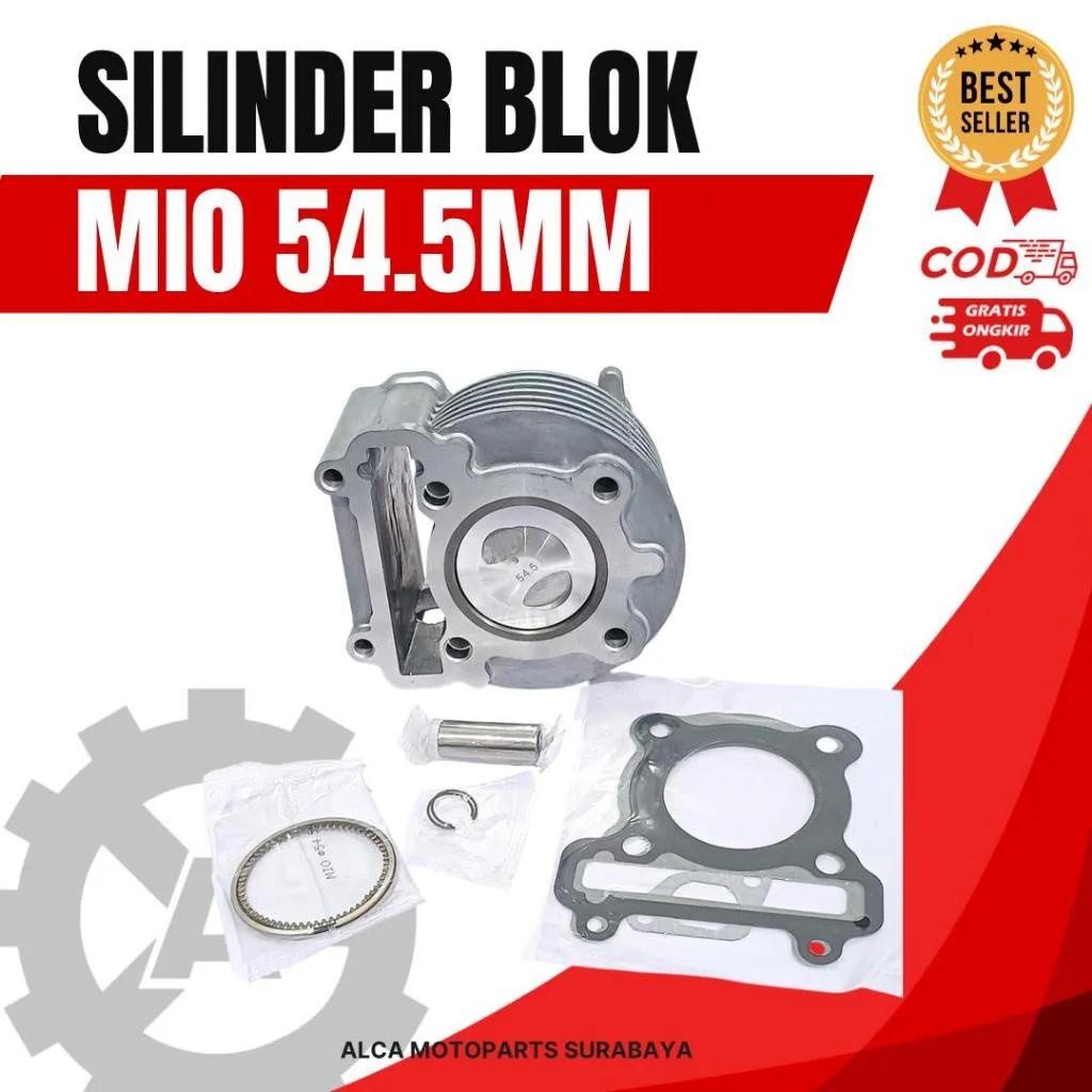 CYLINDER SILINDER BLOK SEHER BORING BORE UP MIO KARBU 54,5 54.5 MM