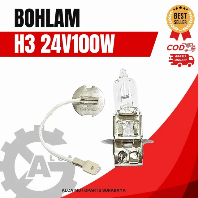 HRG PER 5 BIJI BOHLAM DOP HALOGEN H3 24V100W / 12V100W / 12V55W
