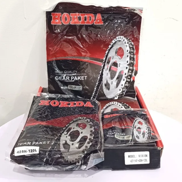 HOKIDA GIR GEAR PAKET SET VIXION OLD LAMA 42T 14T 120 HOKIDA