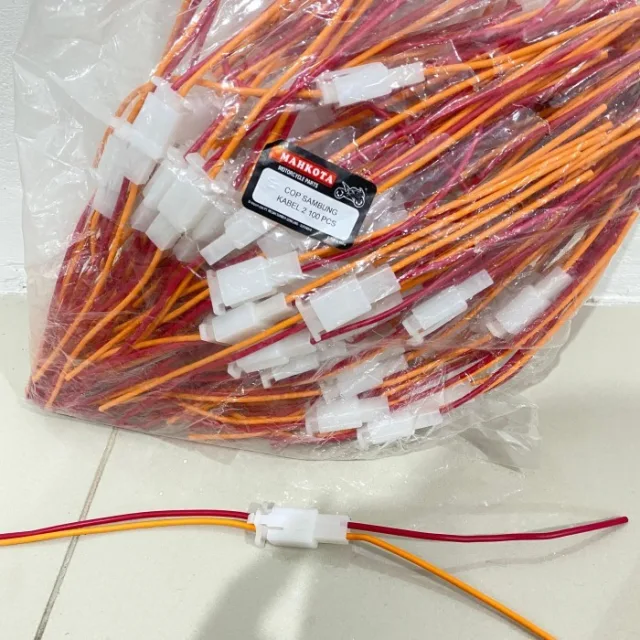 HRG PER 5 PCS COP SOKET SOCKET SAMBUNGAN 2 PIN KABEL DAN SKUN 2 KABEL PER 5 PCS