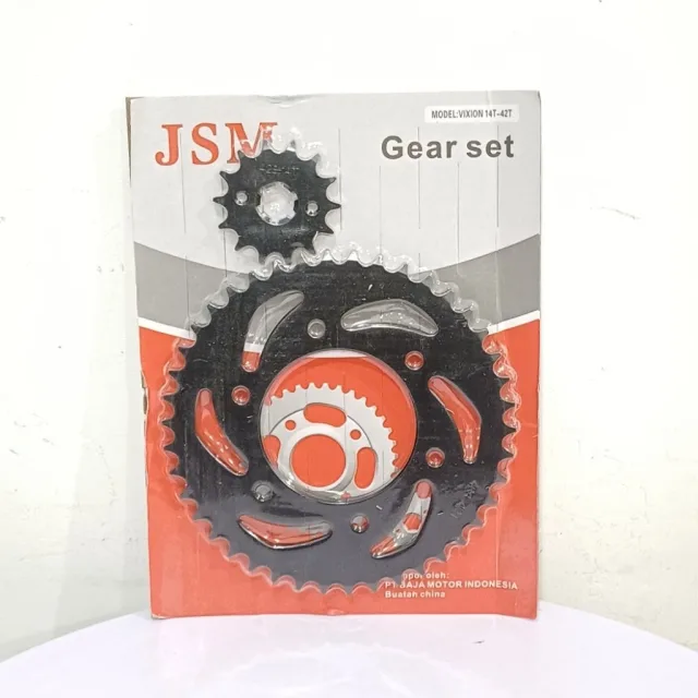 JSM GIR GEAR GER SET DEPAN BELAKANG VIXION OLD LAMA 42T 14T DEPAN BELAKANG