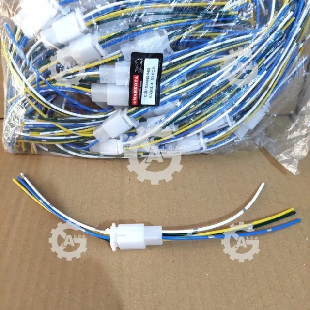 ISI 5 SET COP SOKET SOCKET SAMBUNGAN 4 PIN KABEL DAN SKUN PER 5 SET