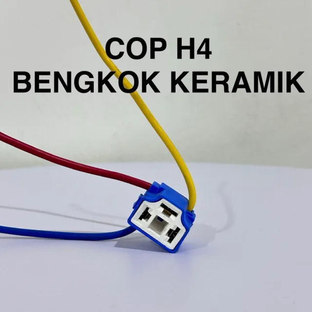 HRG PER 5 BIJI COP SOKET LAMPU DEPAN H4 TERMURAH LURUS KERAMIK LURUS BENGKOK KERAMIK