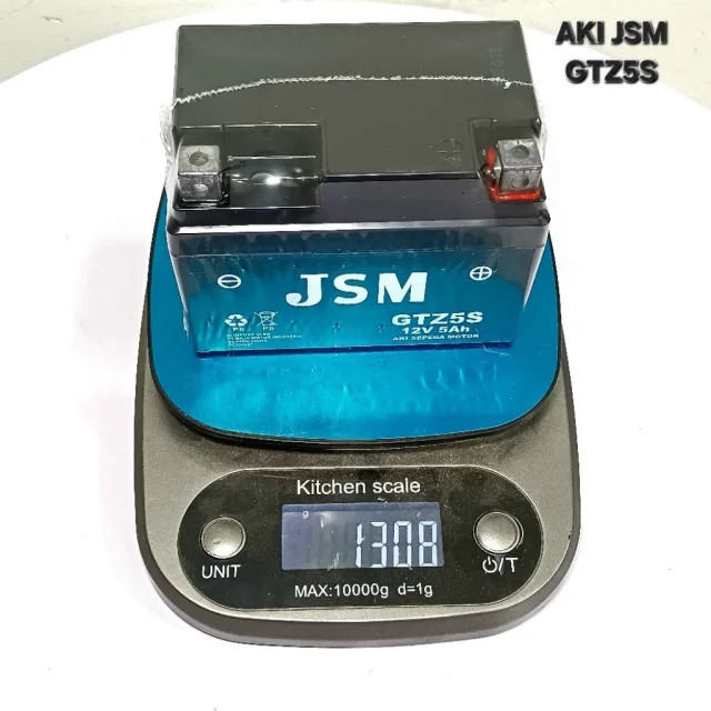 JSM ACCU AKI FULL KERING GTZ5 YTZ5 HTZ5 AIR SUDAH TERISI BERAT 1,3 KG JSM
