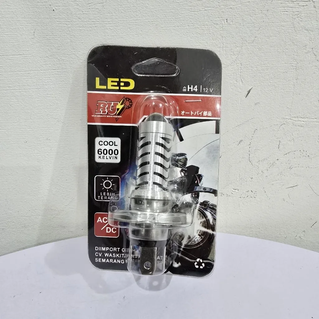 BOHLAM BOLAM DOP LAMPU DEPAN LED H4 PROYEKTOR LASER AC DC VIXION PROYEKTOR