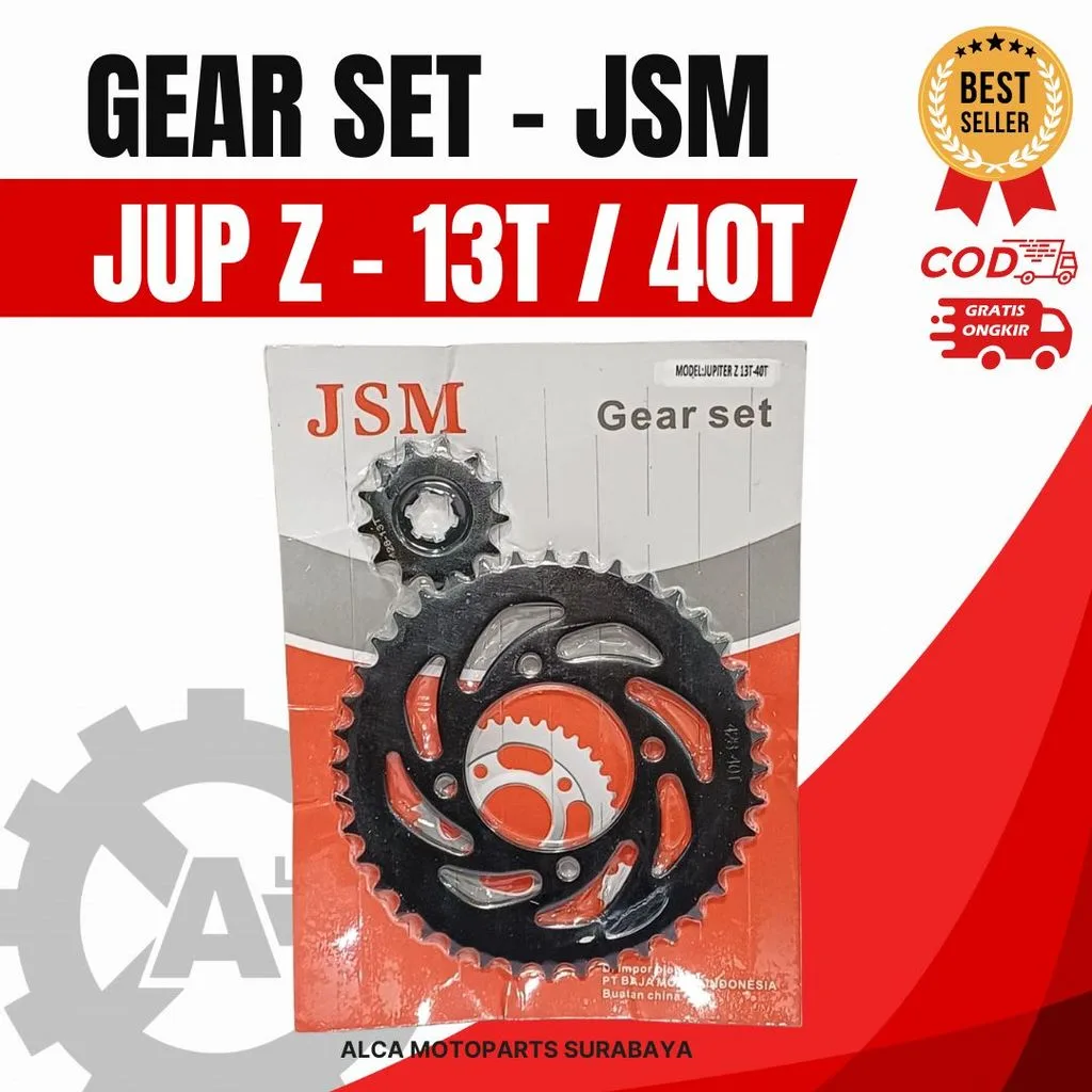 JSM GIR GEAR GER SET DEPAN BELAKANG JUPITER Z 40T 13T DEPAN BELAKANG