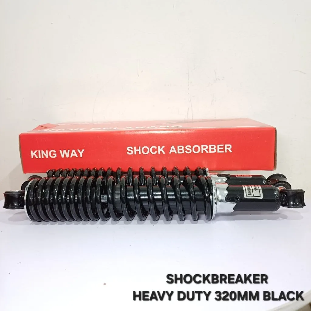 SKOK SHOCKBREAKER SHOCK BREAKER BELAKANG HEAVY DUTY 320 MM 320MM HEAVY DUTY BLACK HITAM