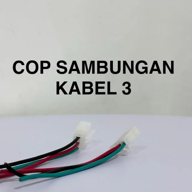 ISI 5 SET COP SOKET SOCKET SAMBUNGAN 3 PIN KABEL DAN SKUN PER 5 SET
