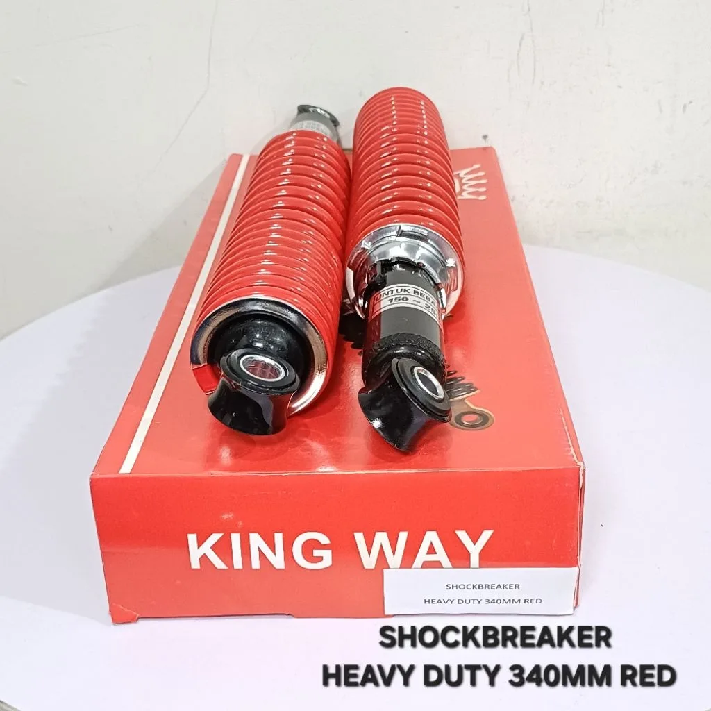 SKOK SHOCKBREAKER SHOCK BREAKER BELAKANG HEAVY DUTY 340 MM 340MM HEAVY DUTY RED MERAH