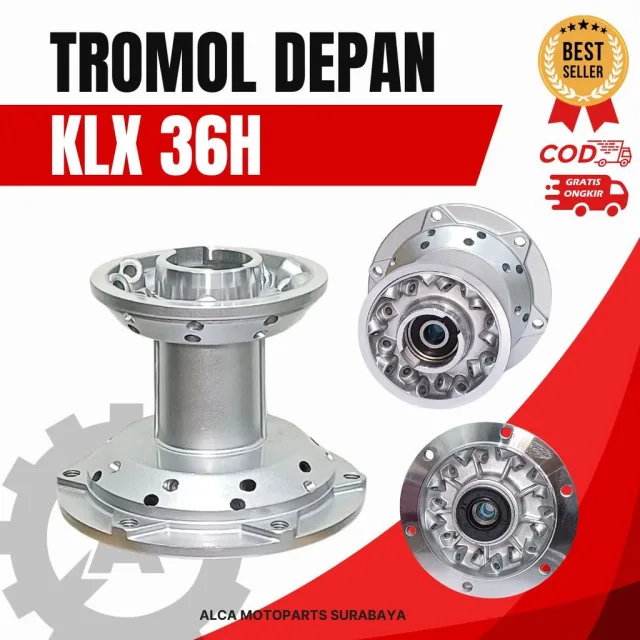 TROMOL DEPAN SET LAHER KAWASAKI KLX 150 36 HOLE 36H DEPAN