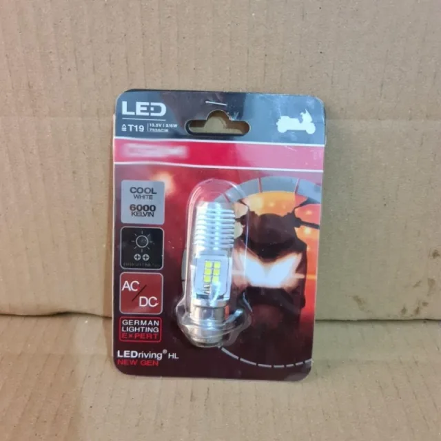 LAMPU BOHLAM DOP LED MOTOR BEBEK MATIC T19 PUTIH KAKI 1 AC DC 6 TITIK
