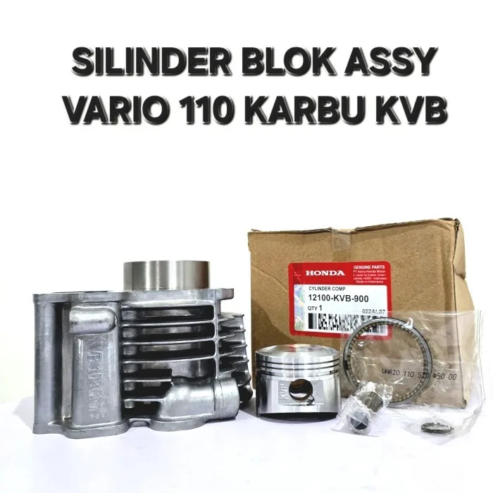 CYLINDER SILINDER BLOK SEHER SET PISTON KIT VARIO 110 KARBU LAMA KVB J1L-2-02