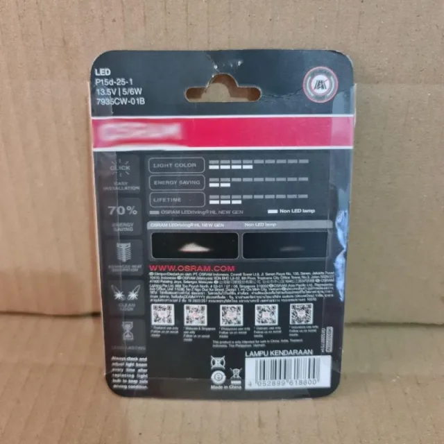 LAMPU BOHLAM DOP LED MOTOR BEBEK MATIC T19 PUTIH KAKI 1 AC DC 6 TITIK