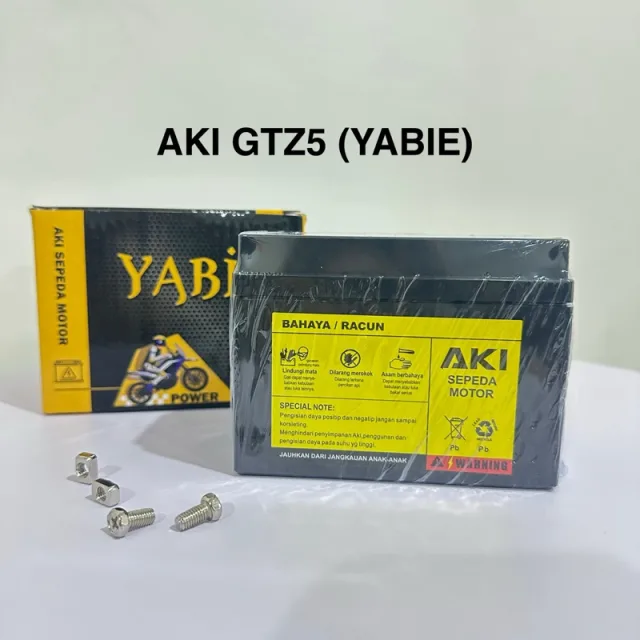 YABIE ACCU AKI FULL KERING GTZ5 YTZ5 HTZ5 YABIE BARANG IMPORT AIR TERISI YABIE