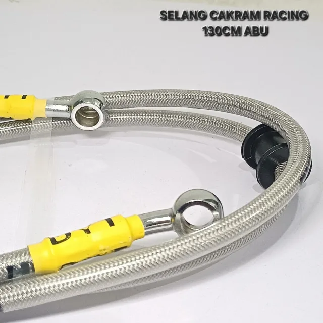 TALI KABEL SELANG REM CAKRAM RACING VARIASI 130 CM 130CM RACING ABU ABU