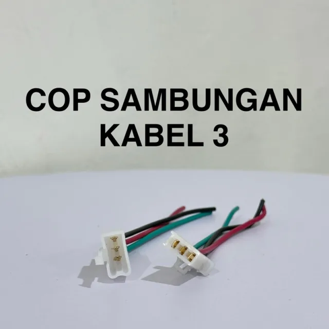 ISI 5 SET COP SOKET SOCKET SAMBUNGAN 3 PIN KABEL DAN SKUN PER 5 SET