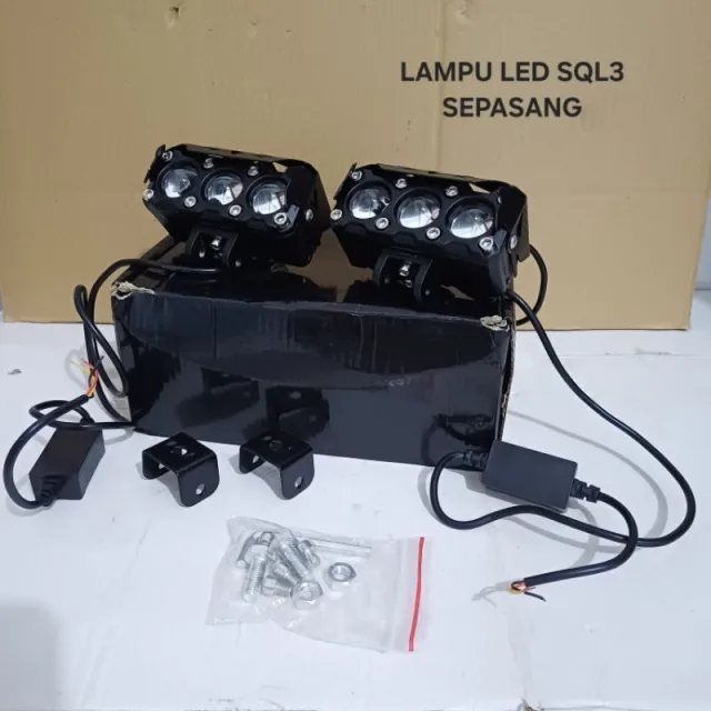 HRG PER BIJI LAMPU TEMBAK LASER LED SQL3 SQL 3 MATA PUTIH KUNING KIPAS HIGH LOW
