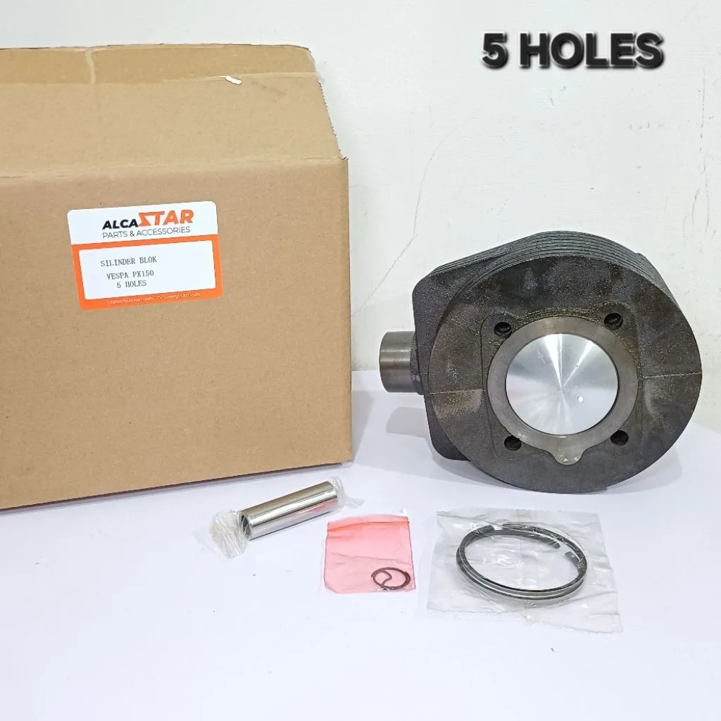 CYLINDER SILINDER BLOK SEHER ASSY SET PISTON KIT PX 150 PX150 5 HOLE
