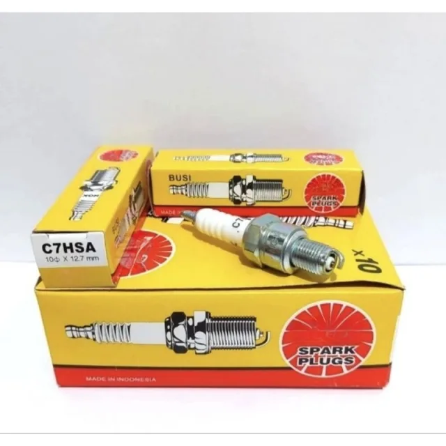 ISI 10 PC BUSI C7HSA GRAND SUPRA KEPALA PUTIH ANTI JAMUR PER KOTAK ISI 10 PCS J1L-1-03