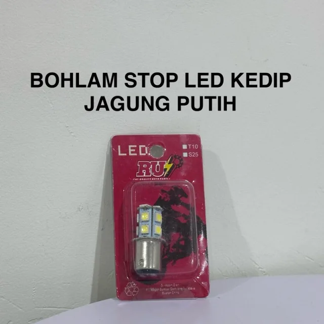 HRG PER 2 BIJI DOP LAMPU BOHLAM LED STOP LED KEDIP JAGUNG PUTIH BIRU