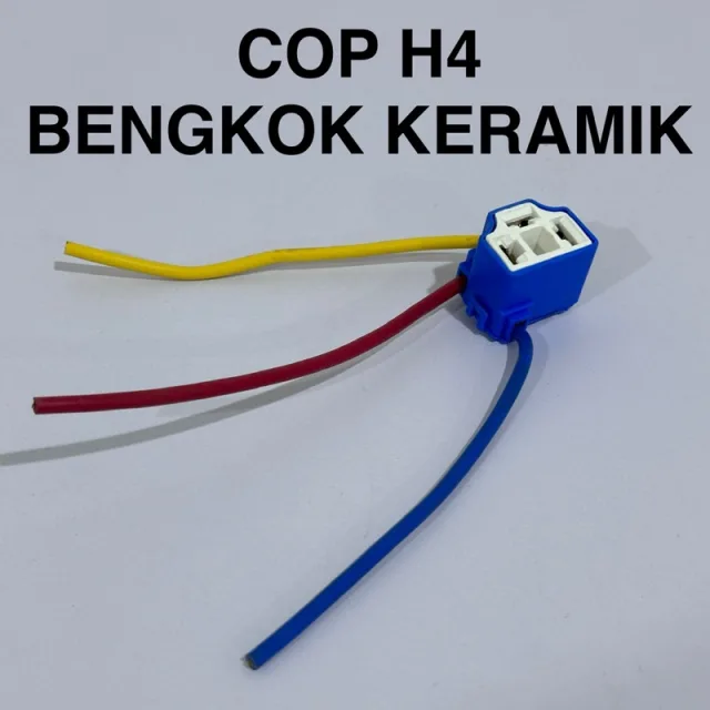 HRG PER 5 BIJI COP SOKET LAMPU DEPAN H4 TERMURAH LURUS KERAMIK LURUS BENGKOK KERAMIK