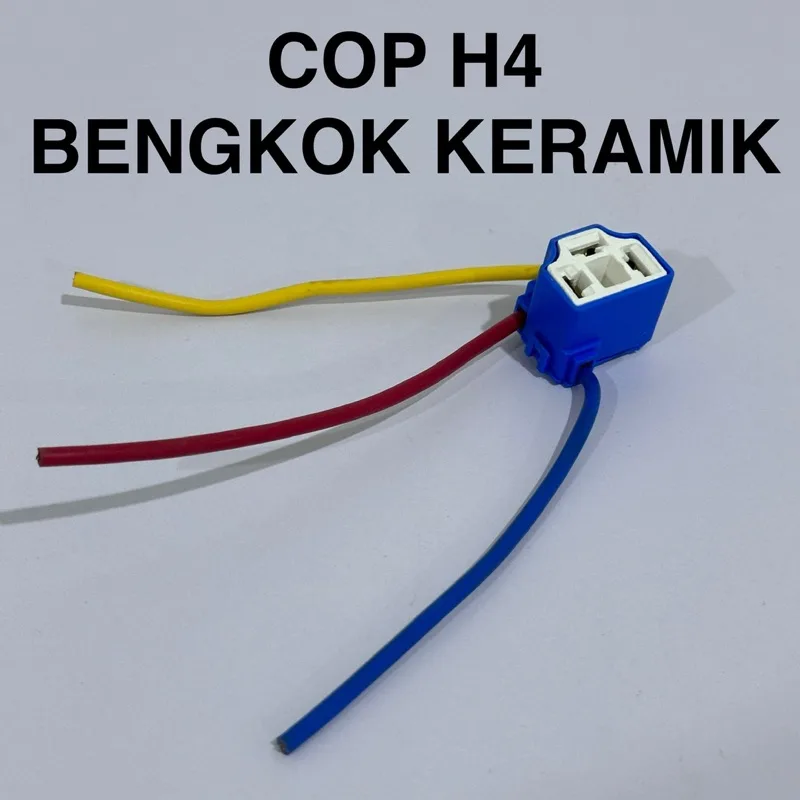 HRG PER 5 BIJI COP SOKET LAMPU DEPAN H4 TERMURAH LURUS KERAMIK LURUS BENGKOK KERAMIK