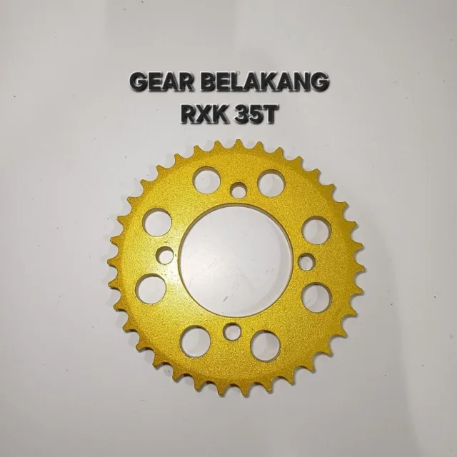 GOLD EMAS LUBANG BULAT GEAR GIR GER BELAKANG GRAND SUPRA 35T 35 T LUBANG BULAT GOLD