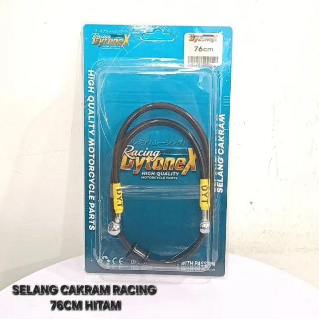 TALI KABEL SELANG REM CAKRAM RACING VARIASI 76 CM 76CM RACING HITAM