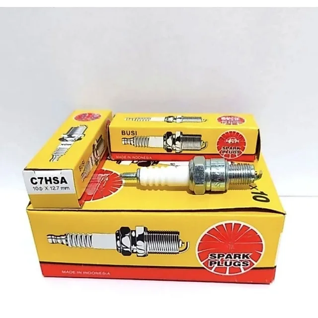 ISI 10 PC BUSI C7HSA GRAND SUPRA KEPALA PUTIH ANTI JAMUR PER KOTAK ISI 10 PCS J1L-1-03
