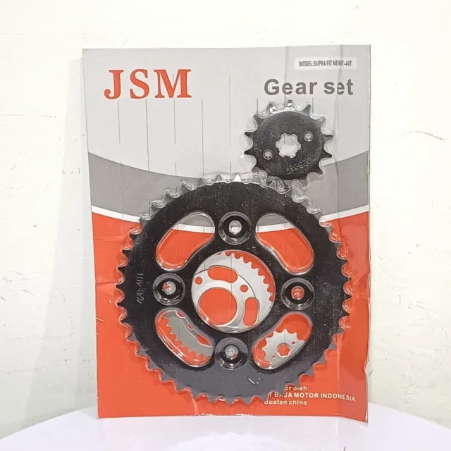JSM GIR GEAR GER SET DEPAN BELAKANG SUPRA FIT NEW 40T 14T DEPAN BELAKANG