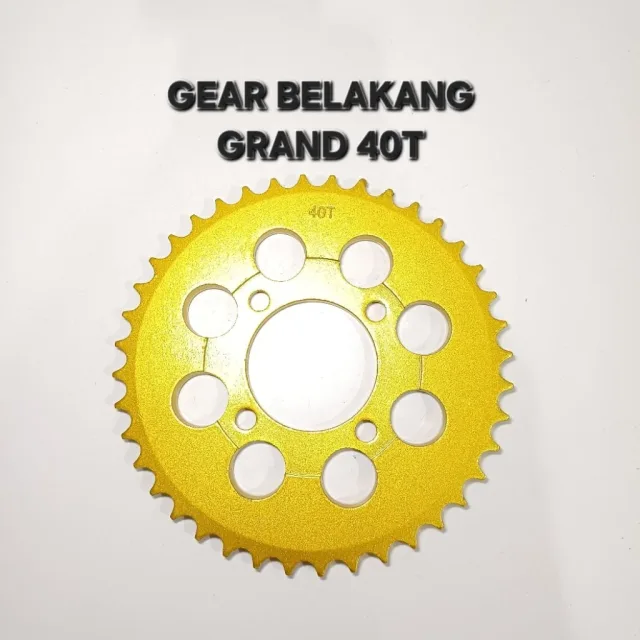 GOLD EMAS LUBANG BULAT GEAR GIR GER BELAKANG GRAND SUPRA 40T 40 T LUBANG BULAT GOLD