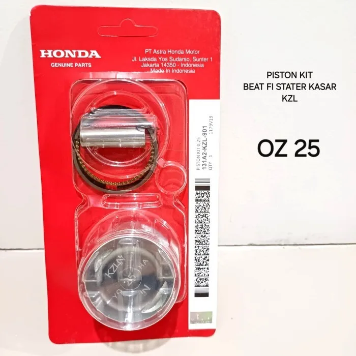 PISTON KIT BEAT FI F1 STATER KASAR OZ 25 0.25 KZL