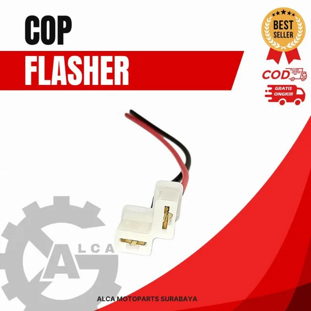 HRG PER 10 BIJI  COP SOKET FLASHER FLASER UNIVERSAL MOTOR