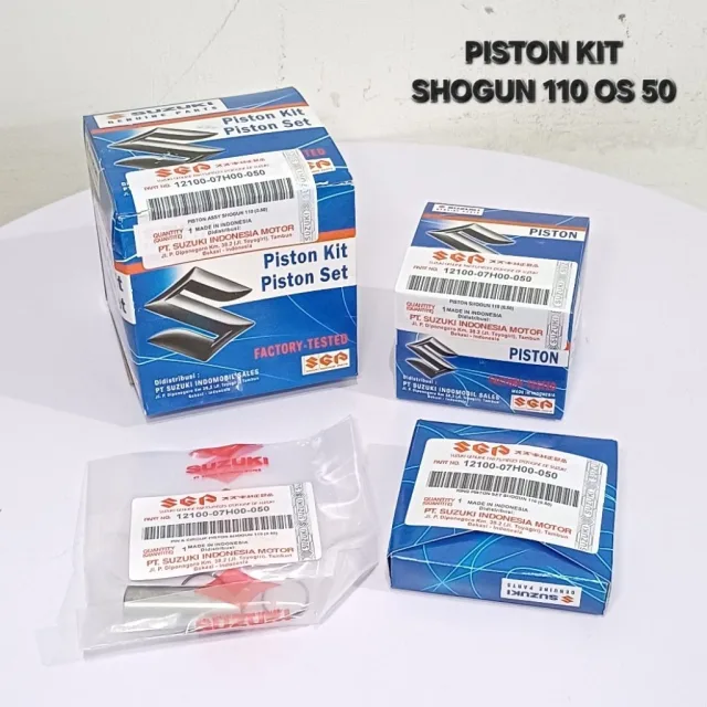 PISTON SEHER KIT SET RING PEN PISTON SHOGUN 110 KEBO LAMA OS 50 0.50 07H00