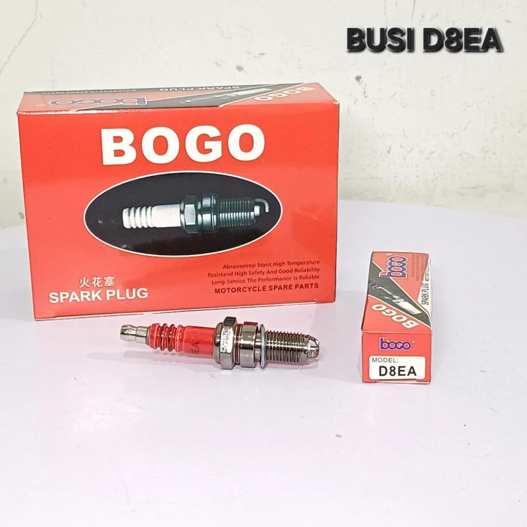 HRG PER KOTAK ISI 10 PCS BUSI BOGO KAKI 3 RACING D8EA GL PRO MEGAPRO CB 100 TIGER BOGO
