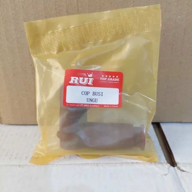 HRG PER 2 BIJI COP BUSI TUTUP BUSI CANGKLONG BUSI UNGU MERK RUI UNTUK 2 PCS