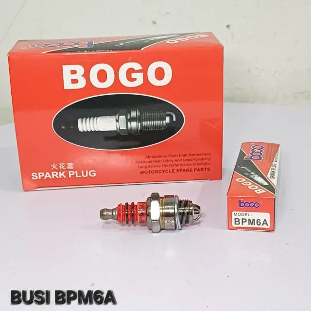 HRG PER KOTAK ISI 10 PCS BUSI BOGO KAKI 3 RACING BPM6A MESIN POTONG PEMOTONG RUMPUT BOGO