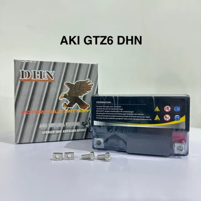 DHN ACCU AKI FULL KERING DHN GTZ6 V GTZ6V YTZ6V 6AH VARIO 125 150 DHN