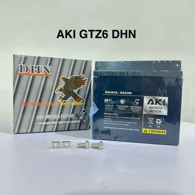 DHN ACCU AKI FULL KERING DHN GTZ6 V GTZ6V YTZ6V 6AH VARIO 125 150 DHN