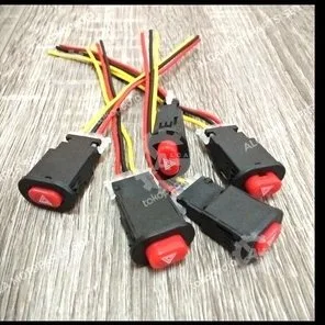 HRG PER 5 BIJI TOMBOL SAKLAR ON OFF UNIVERSAL HAZARD + KABEL MOTOR