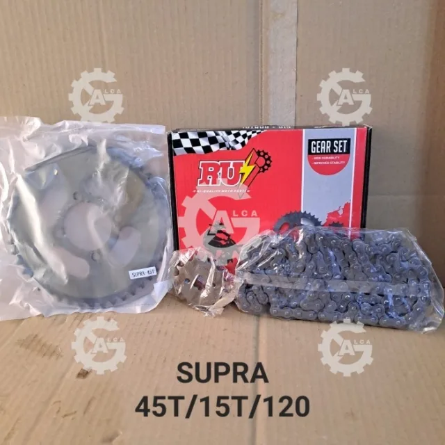 GIR GEAR PAKET SET RANTAI SUPRA GRAND 45T 15T 428H 120