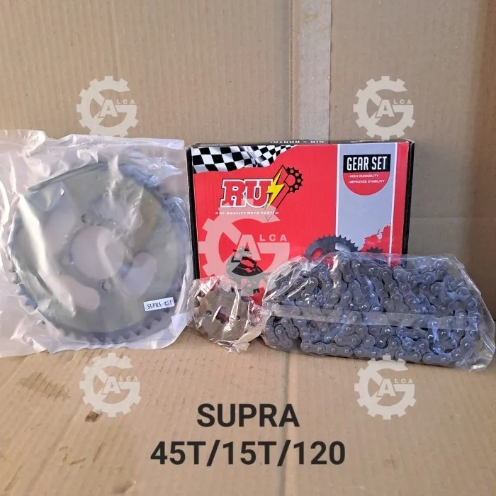 GIR GEAR PAKET SET RANTAI SUPRA GRAND 45T 15T 428H 120